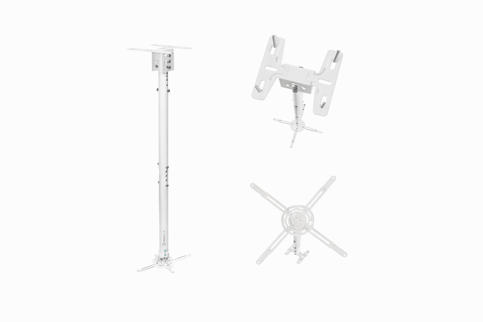 Кронштейн потолочный ONKRON K4A, до 13кг, 95-150см, белый